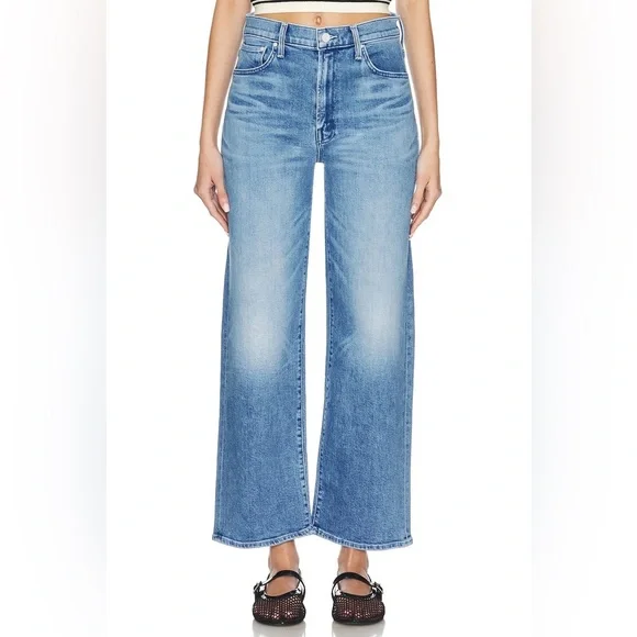 NWT Mother The Dodger Flood In Denim-Medium In Mediterranean Muse
